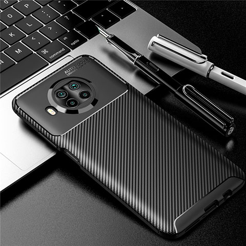 Custodia Silicone Cover Morbida Spigato per Xiaomi Mi 10T Lite 5G Nero