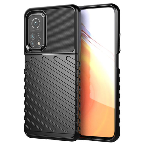 Custodia Silicone Cover Morbida Spigato per Xiaomi Mi 10T Pro 5G Nero