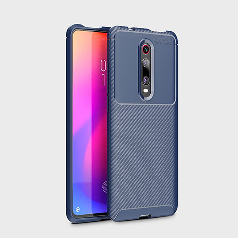 Custodia Silicone Cover Morbida Spigato per Xiaomi Mi 9T Pro Blu