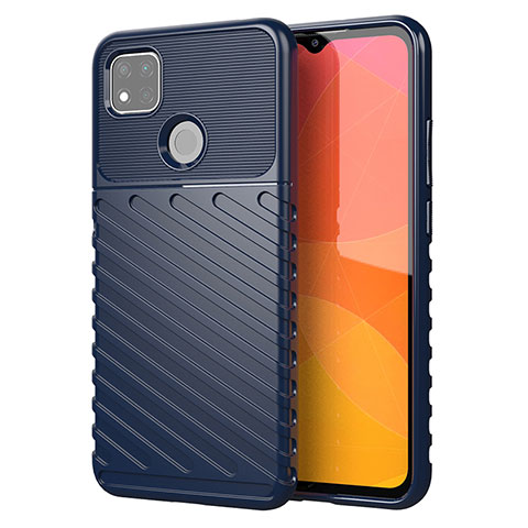 Custodia Silicone Cover Morbida Spigato per Xiaomi Redmi 9C NFC Blu