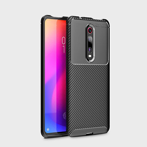 Custodia Silicone Cover Morbida Spigato per Xiaomi Redmi K20 Pro Nero