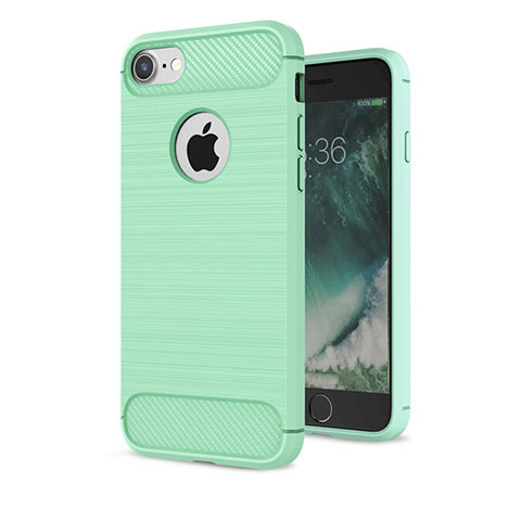 Custodia Silicone Cover Morbida Spigato S01 per Apple iPhone SE (2020) Verde