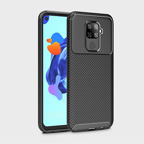 Custodia Silicone Cover Morbida Spigato S01 per Huawei Mate 30 Lite Nero