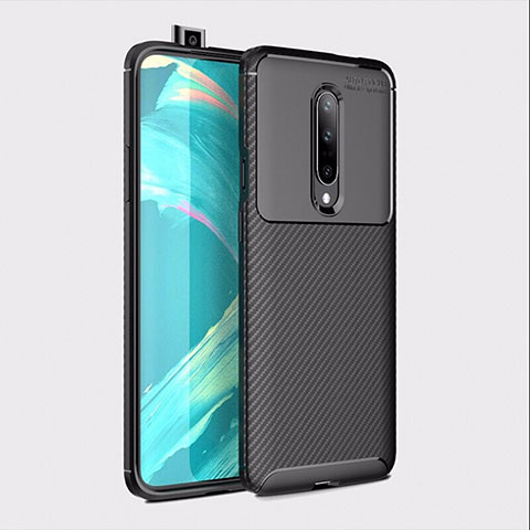 Custodia Silicone Cover Morbida Spigato S01 per OnePlus 7 Pro Nero