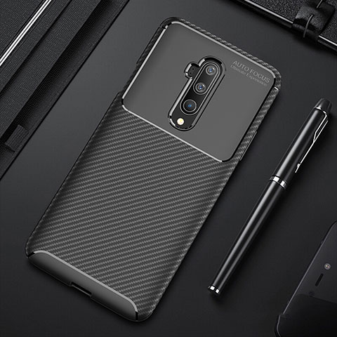 Custodia Silicone Cover Morbida Spigato S01 per OnePlus 7T Pro 5G Nero