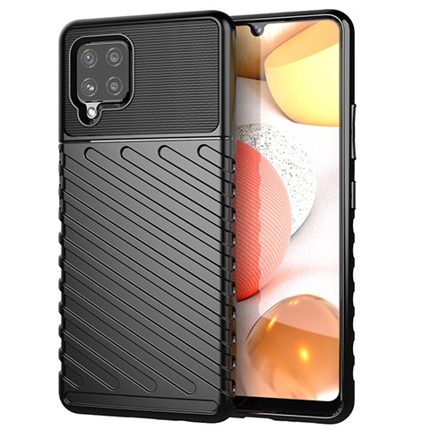 Custodia Silicone Cover Morbida Spigato S01 per Samsung Galaxy A42 5G Nero