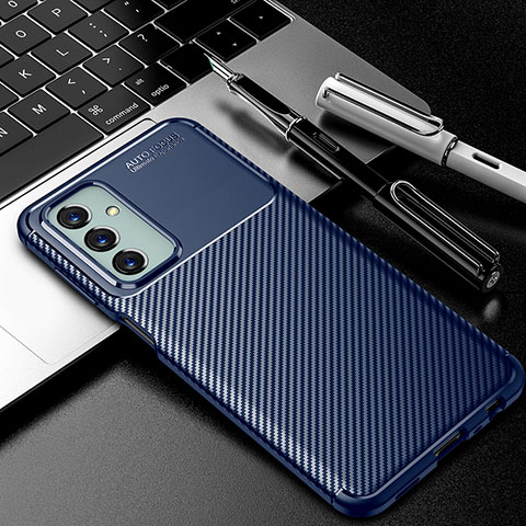 Custodia Silicone Cover Morbida Spigato S01 per Samsung Galaxy M23 5G Blu