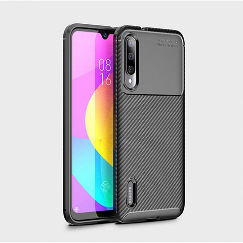 Custodia Silicone Cover Morbida Spigato S01 per Xiaomi CC9e Nero