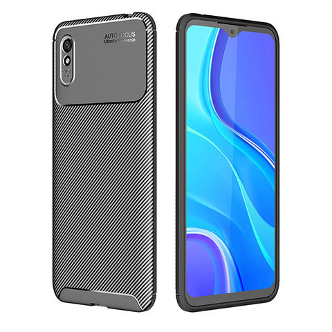 Custodia Silicone Cover Morbida Spigato S01 per Xiaomi Redmi 9AT Nero