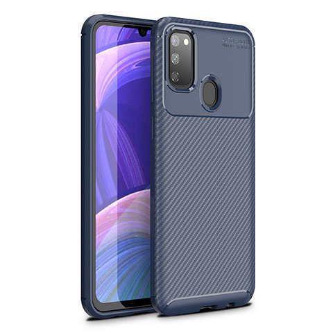 Custodia Silicone Cover Morbida Spigato WL1 per Samsung Galaxy M30s Blu