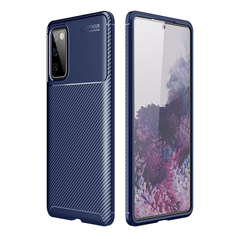 Custodia Silicone Cover Morbida Spigato WL1 per Samsung Galaxy S20 FE 5G Blu
