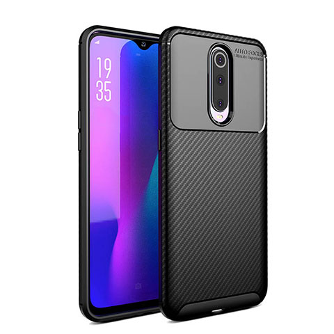 Custodia Silicone Cover Morbida Spigato Y01 per Oppo R17 Pro Nero