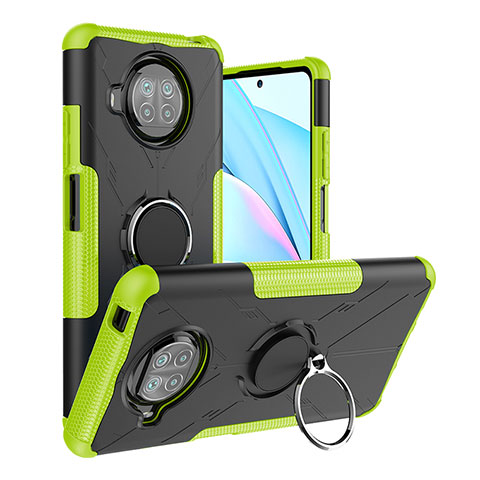 Custodia Silicone e Plastica Opaca Cover con Magnetico Anello Supporto JX1 per Xiaomi Mi 10i 5G Verde