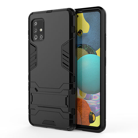 Custodia Silicone e Plastica Opaca Cover con Supporto KC2 per Samsung Galaxy M40S Nero