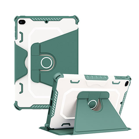 Custodia Silicone e Plastica Opaca Cover con Supporto L04 per Apple iPad Mini 4 Verde