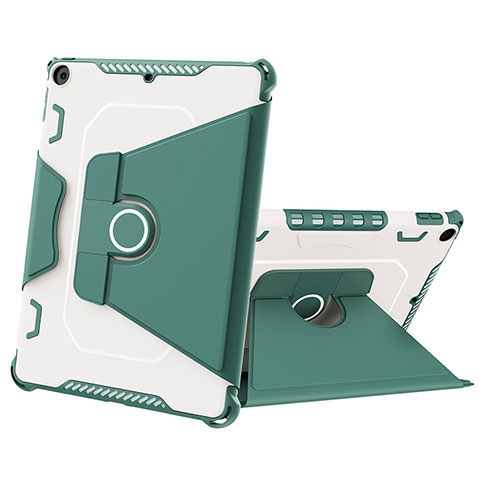 Custodia Silicone e Plastica Opaca Cover con Supporto L04 per Apple New iPad 9.7 (2017) Verde