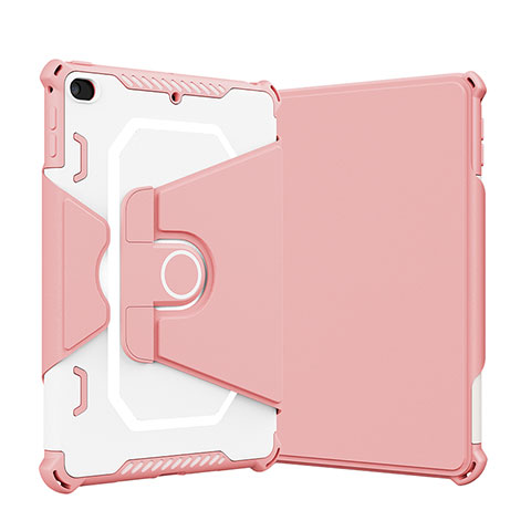 Custodia Silicone e Plastica Opaca Cover con Supporto L05 per Apple iPad Mini 4 Rosa