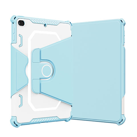 Custodia Silicone e Plastica Opaca Cover con Supporto L05 per Apple iPad Mini 5 (2019) Blu