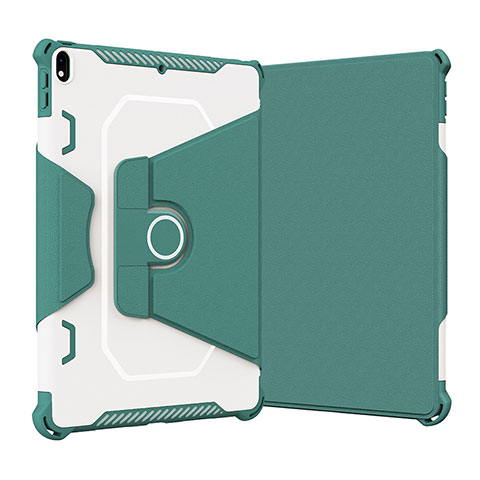 Custodia Silicone e Plastica Opaca Cover con Supporto L05 per Apple iPad Pro 10.5 Verde