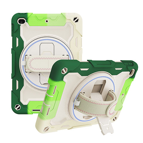 Custodia Silicone e Plastica Opaca Cover con Supporto L10 per Apple iPad Mini 5 (2019) Verde