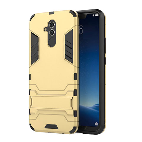 Custodia Silicone e Plastica Opaca Cover con Supporto per Huawei Maimang 7 Oro