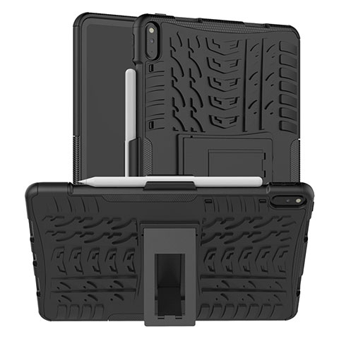 Custodia Silicone e Plastica Opaca Cover con Supporto per Huawei MatePad Pro Nero