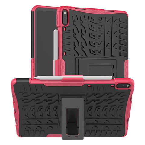 Custodia Silicone e Plastica Opaca Cover con Supporto per Huawei MatePad Pro Rosa