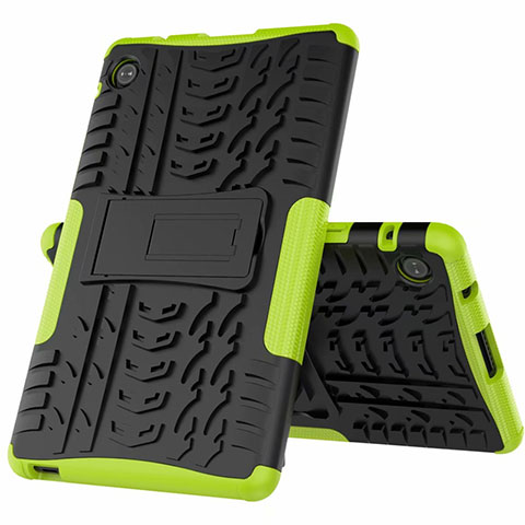Custodia Silicone e Plastica Opaca Cover con Supporto per Huawei MatePad T 8 Verde