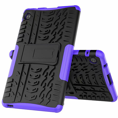 Custodia Silicone e Plastica Opaca Cover con Supporto per Huawei MatePad T 8 Viola