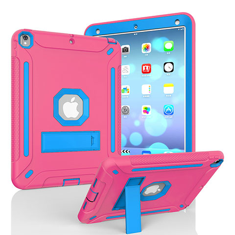 Custodia Silicone e Plastica Opaca Cover con Supporto YJ1 per Apple iPad Air 3 Rosa Caldo