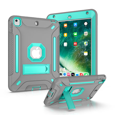 Custodia Silicone e Plastica Opaca Cover con Supporto YJ1 per Apple iPad Mini 5 (2019) Grigio