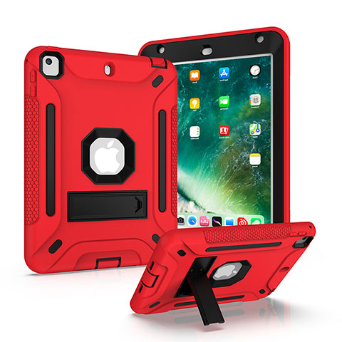 Custodia Silicone e Plastica Opaca Cover con Supporto YJ1 per Apple iPad Mini 5 (2019) Rosso