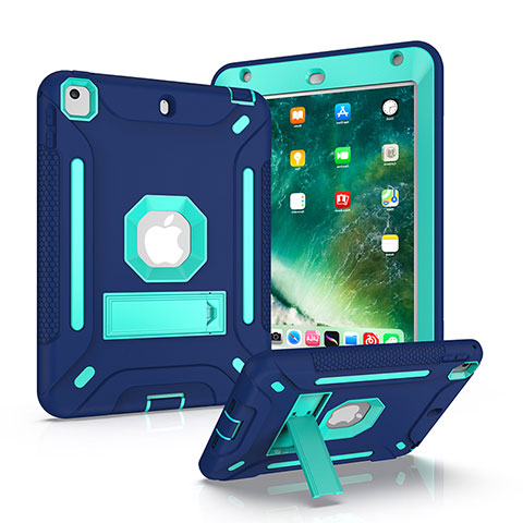 Custodia Silicone e Plastica Opaca Cover con Supporto YJ2 per Apple iPad Mini 5 (2019) Blu