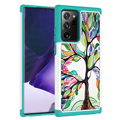 Custodia Silicone e Plastica Opaca Cover Fronte e Retro 360 Gradi JX1 per Samsung Galaxy Note 20 Ultra 5G Verde
