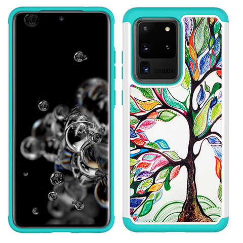 Custodia Silicone e Plastica Opaca Cover Fronte e Retro 360 Gradi JX1 per Samsung Galaxy S20 Ultra Verde