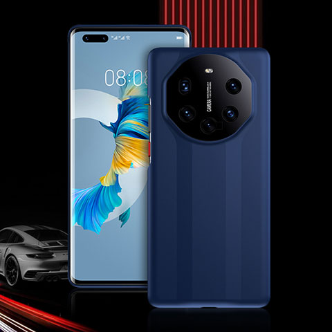 Custodia Silicone e Plastica Opaca Cover Fronte e Retro 360 Gradi R01 per Huawei Mate 40 Pro Blu