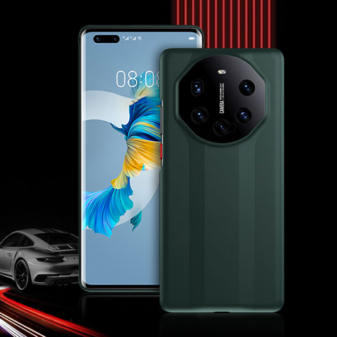 Custodia Silicone e Plastica Opaca Cover Fronte e Retro 360 Gradi R01 per Huawei Mate 40 Pro+ Plus Verde Notte