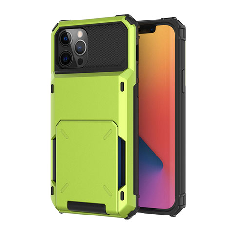 Custodia Silicone e Plastica Opaca Cover Fronte e Retro 360 Gradi R03 per Apple iPhone 12 Pro Max Verde