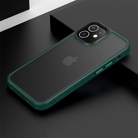 Custodia Silicone e Plastica Opaca Cover N01 per Apple iPhone 12 Verde