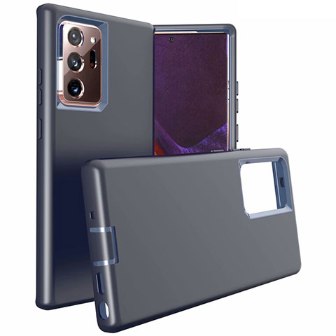 Custodia Silicone e Plastica Opaca Cover N02 per Samsung Galaxy Note 20 Ultra 5G Blu Notte