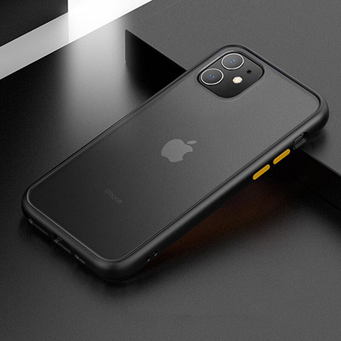 Custodia Silicone e Plastica Opaca Cover per Apple iPhone 11 Nero