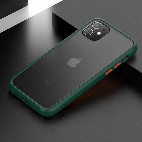 Custodia Silicone e Plastica Opaca Cover per Apple iPhone 11 Verde