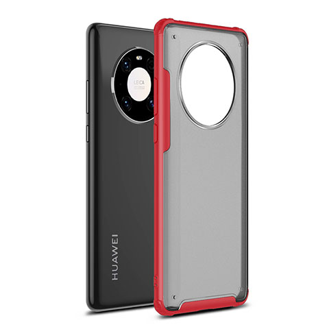 Custodia Silicone e Plastica Opaca Cover per Huawei Mate 40 Rosso