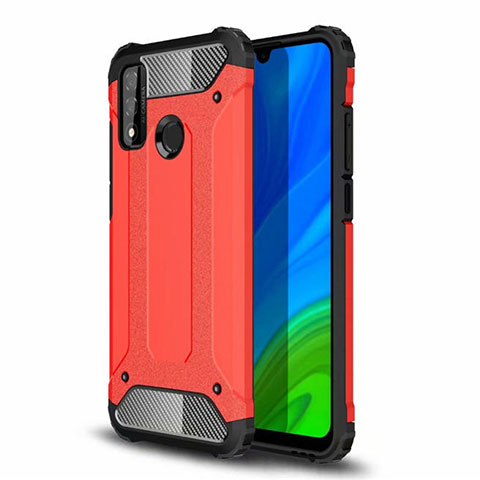 Custodia Silicone e Plastica Opaca Cover per Huawei P Smart (2020) Rosso