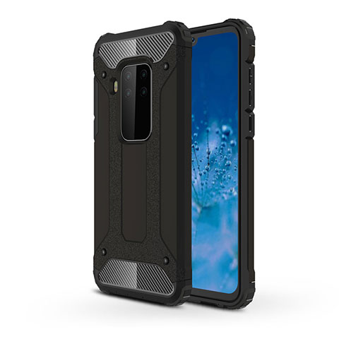 Custodia Silicone e Plastica Opaca Cover per Motorola Moto One Zoom Nero