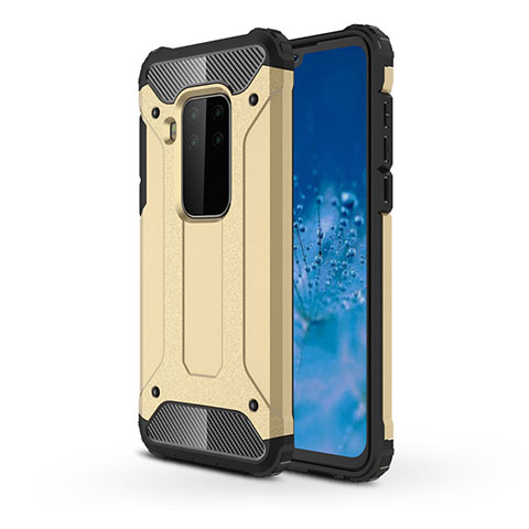 Custodia Silicone e Plastica Opaca Cover per Motorola Moto One Zoom Oro