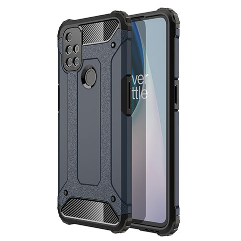 Custodia Silicone e Plastica Opaca Cover per OnePlus Nord N10 5G Blu