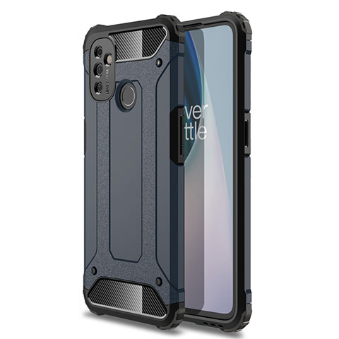 Custodia Silicone e Plastica Opaca Cover per OnePlus Nord N100 Blu