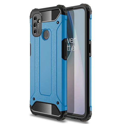 Custodia Silicone e Plastica Opaca Cover per OnePlus Nord N100 Cielo Blu