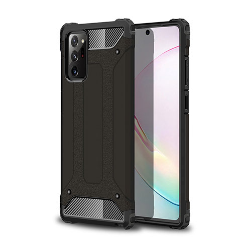 Custodia Silicone e Plastica Opaca Cover per Samsung Galaxy Note 20 Ultra 5G Nero